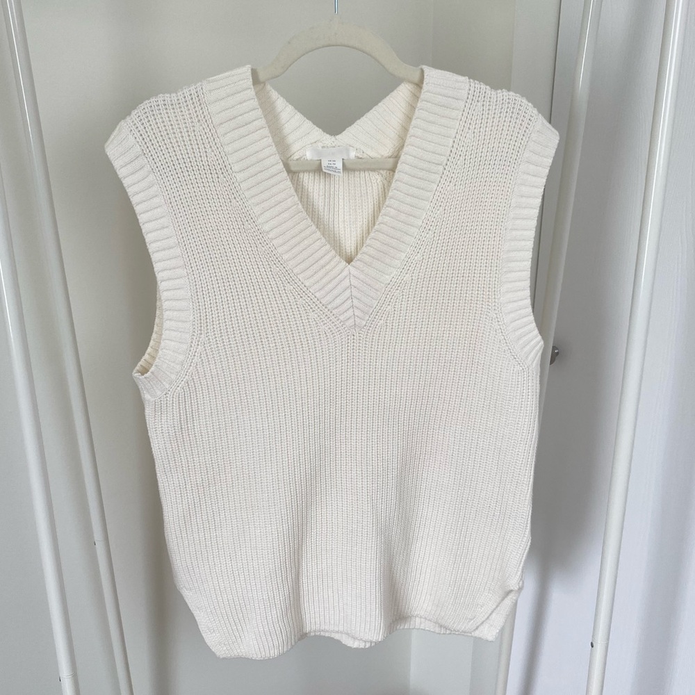 Oversized H&M Cream Sweater Vest